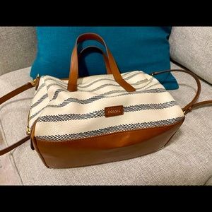 Fossil pattern satchel